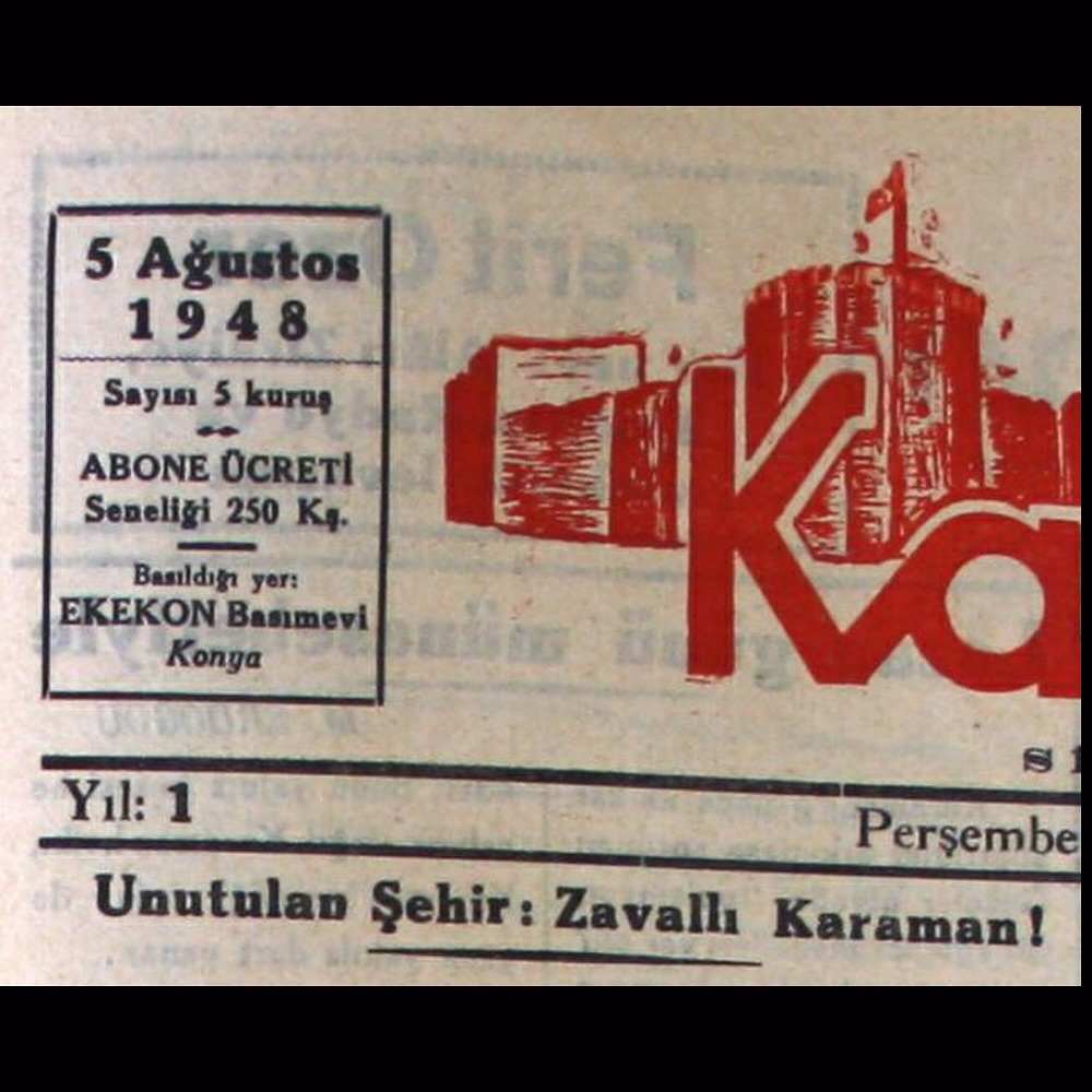 Unutulan Şehir : Zavallı Karaman (1948)
