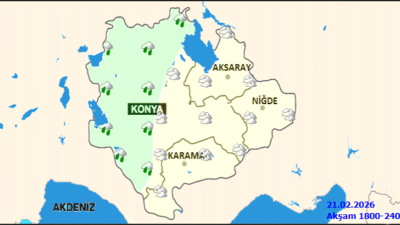 Karaman ve çevresi için yapılan