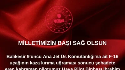 Balıkesir’de eğitim uçuşu sırasında meydana