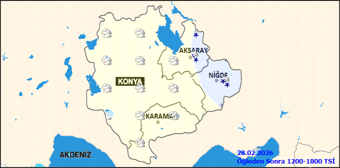 Karaman’da bugün (28 Şubat Cumartesi)