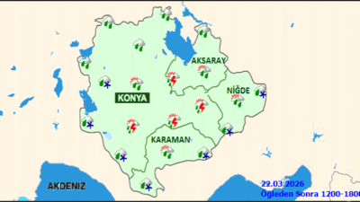 Karaman’da bugün, 22 Mart Pazar
