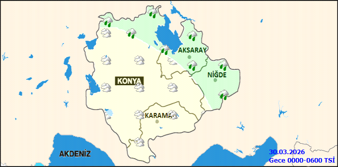 Karaman ve çevresinde, 29 Mart
