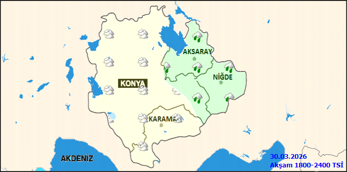Karaman’da 31 Mart Salı günü