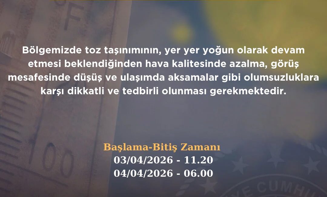 Karaman Valiliği, kentte toz