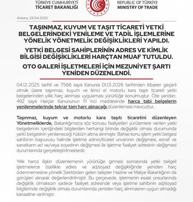 T.C. Ticaret Bakanlığı, taşınmaz,