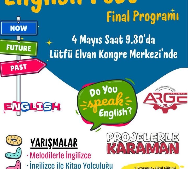 Karaman Milli Eğitim Müdürlüğü tarafından organize edilen etkinlikte, gençler dil