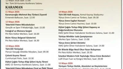 Karaman Valiliği, 749. Türk Dil Bayramı ve Yunus Emre’yi Anma