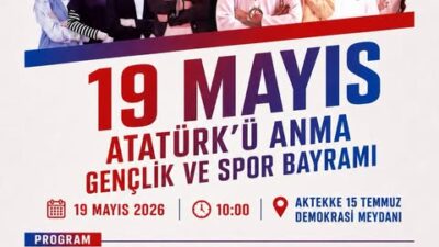 Karaman’da, 19 Mayıs Atatürk’ü Anma, Gençlik ve Spor Bayramı dolayısıyla