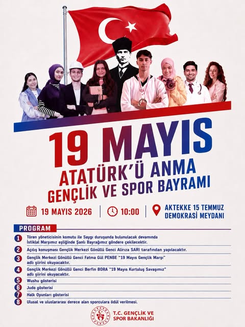 Karaman’da, 19 Mayıs Atatürk’ü Anma, Gençlik ve Spor Bayramı dolayısıyla