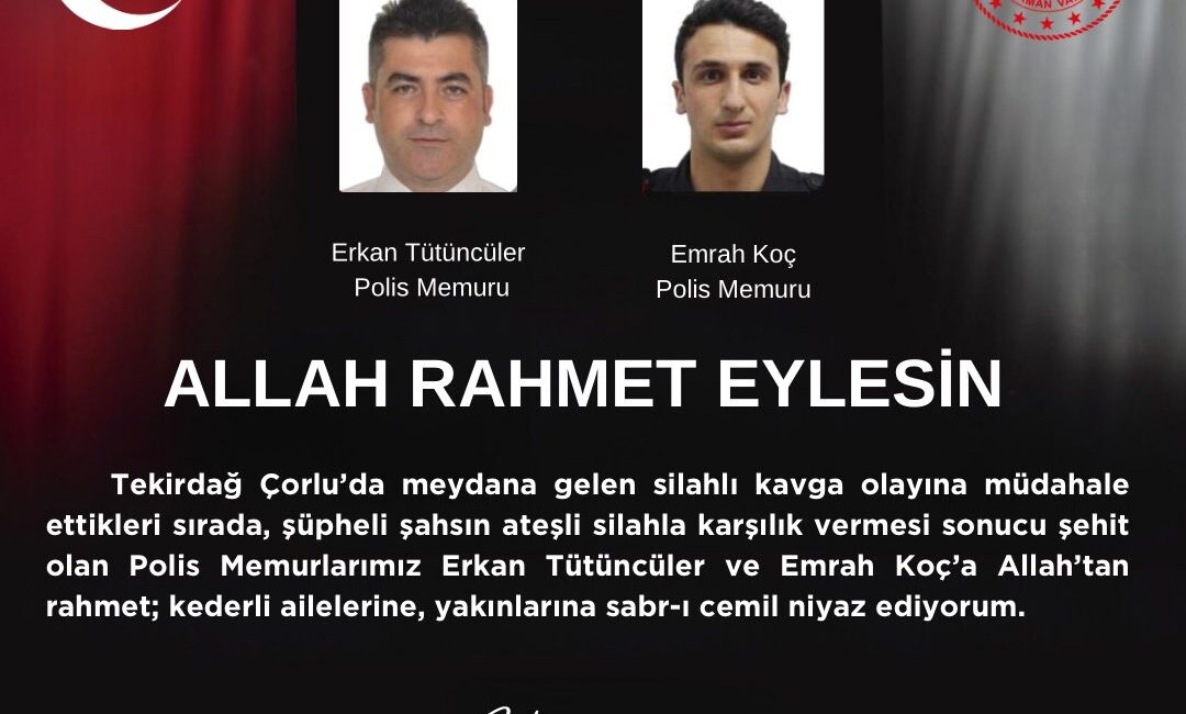 Karaman Valiliği, şehitler için Allah’tan rahmet, ailelerine ve yakınlarına ise