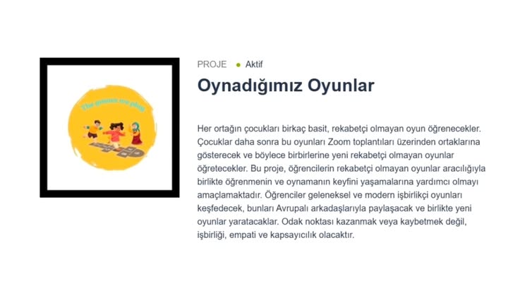 Karaman Esentepe İlkokulu, eTwinning kapsamında hayata geçirdiği “The Games We