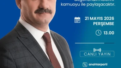 Anahtar Parti Genel Başkanı Yavuz Ağıralioğlu, 21 Mayıs Perşembe günü
