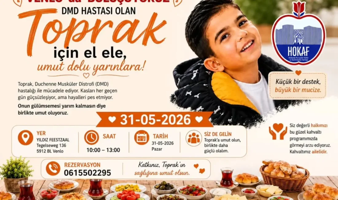 Hollanda Karamanlılar Federasyonu, DMD (Duchenne Musküler Distrofi) hastası Toprak Doğan’a