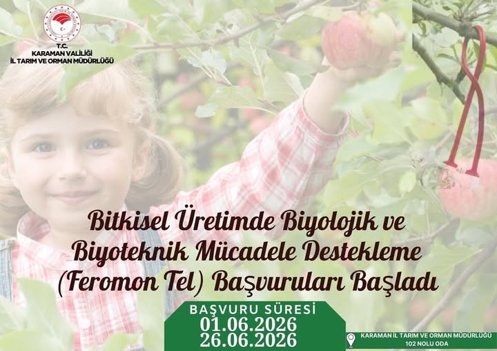 Karaman İl Tarım ve Orman Müdürlüğü, çiftçilere yönelik önemli bir